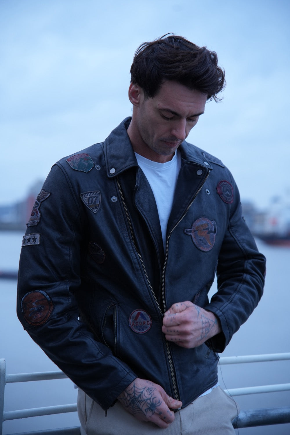 Badge Biker Jacket – ZAVORA LEATHERS
