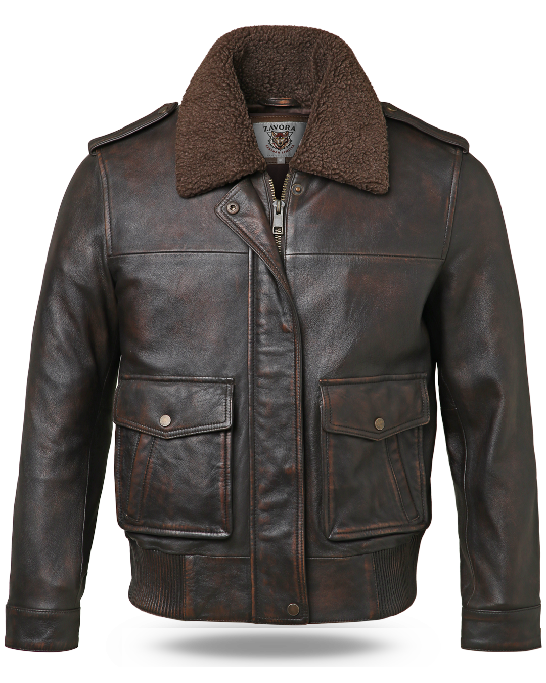 Ladies Distressed Bomber