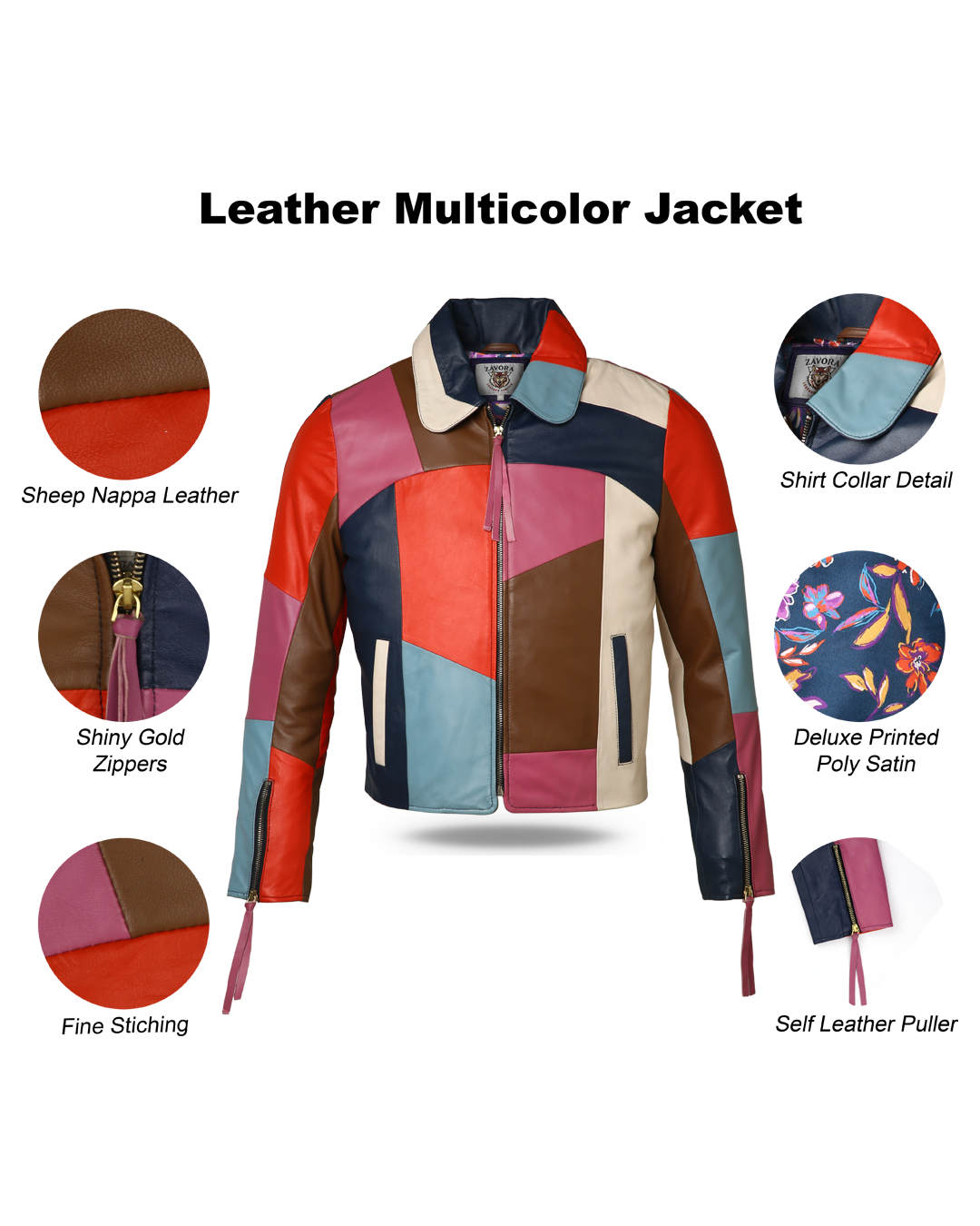 Leather Multicolor Jacket