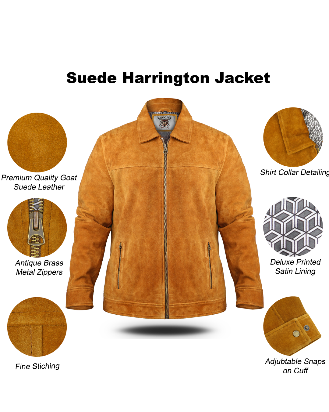 Suede Harrington Jacket