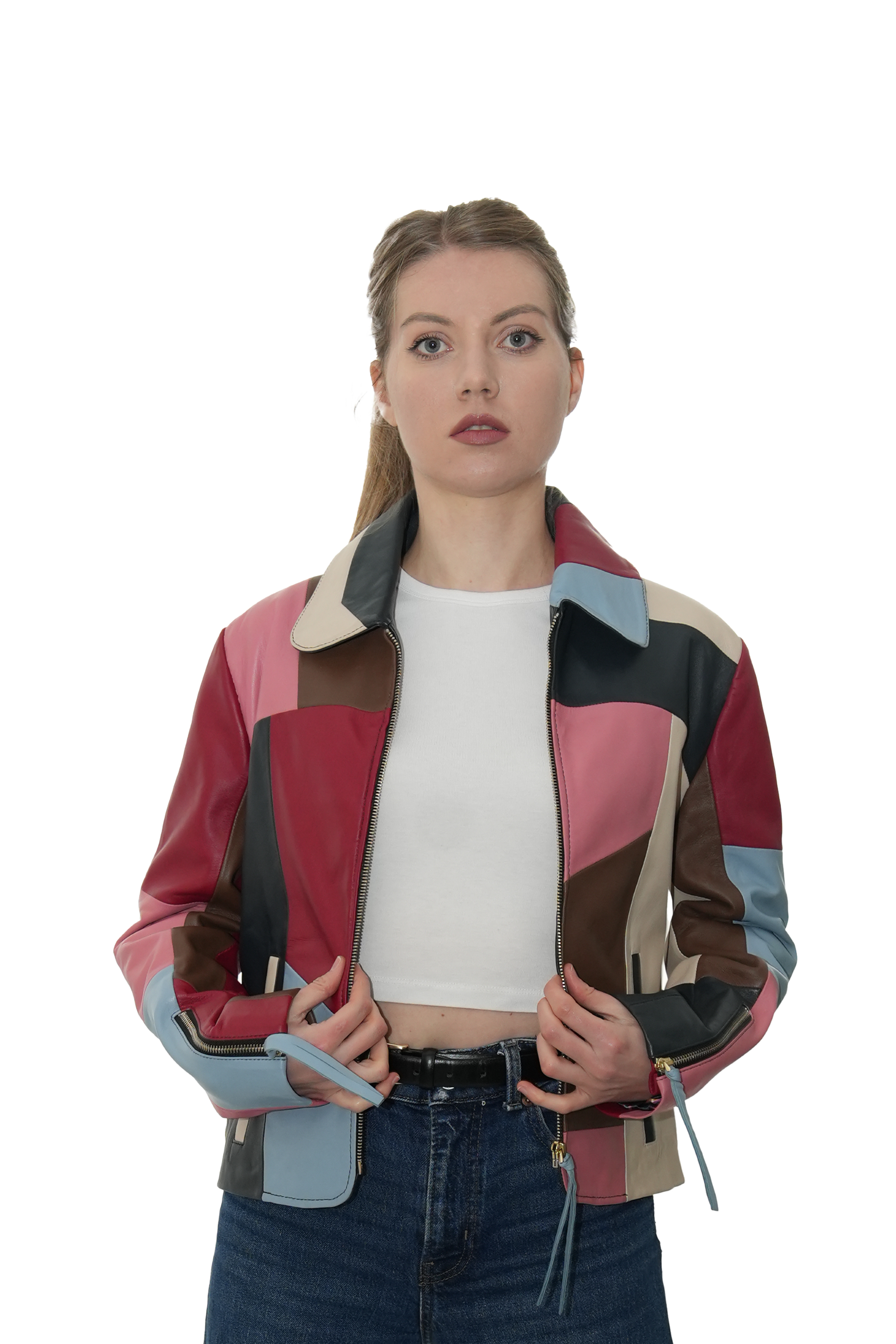Leather Multicolor Jacket