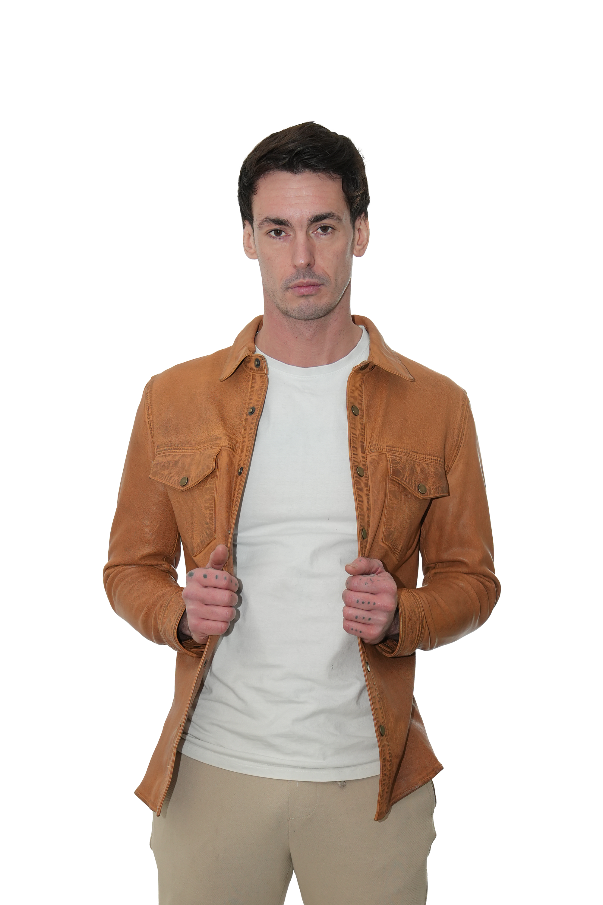 Vintage Leather Shacket