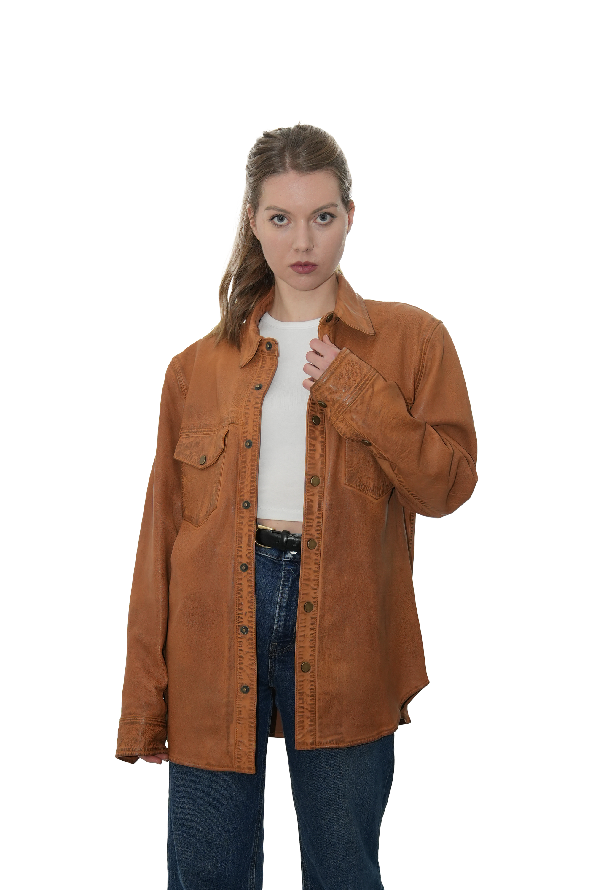 Vintage Leather Shacket