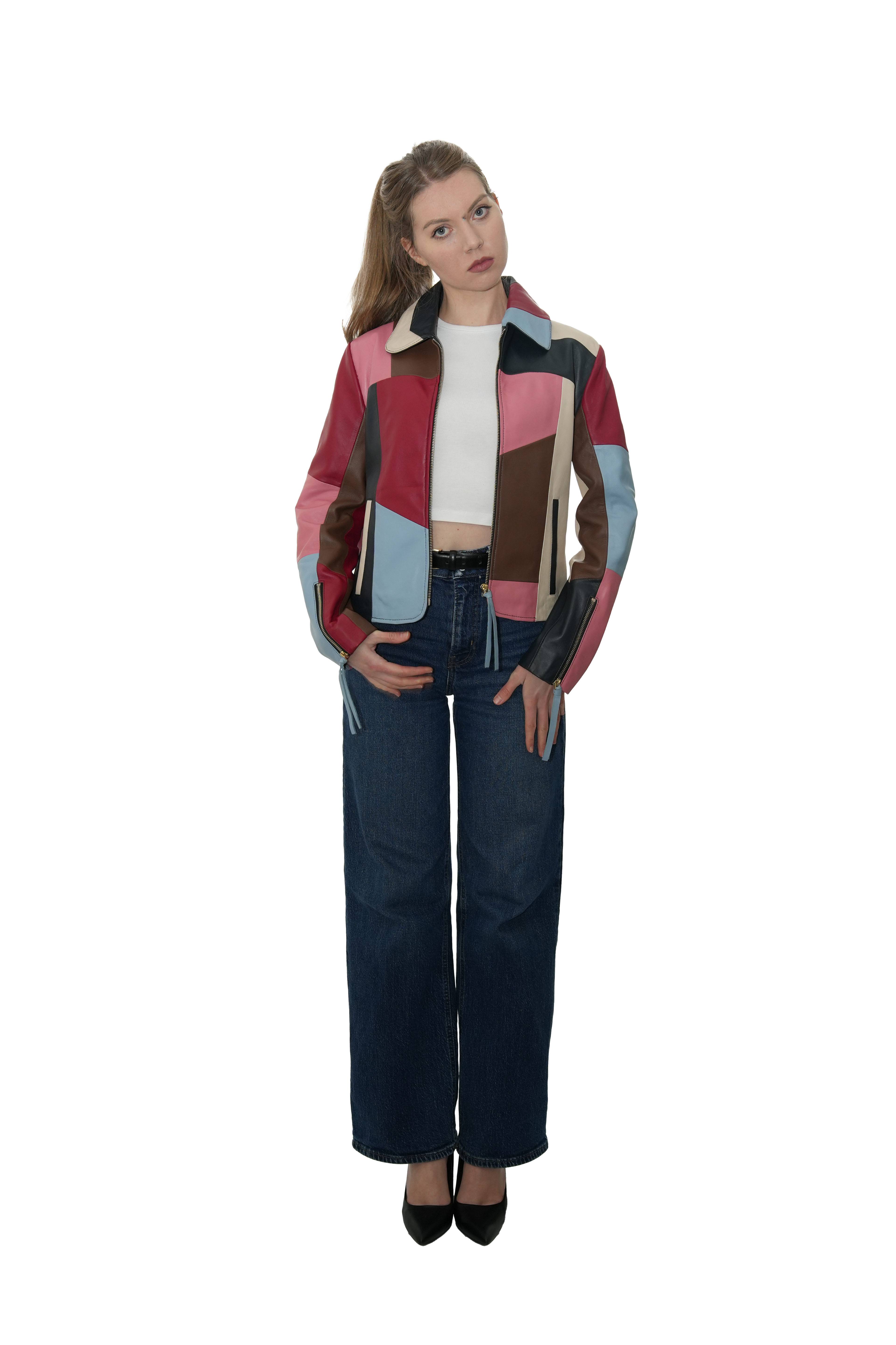 Leather Multicolor Jacket