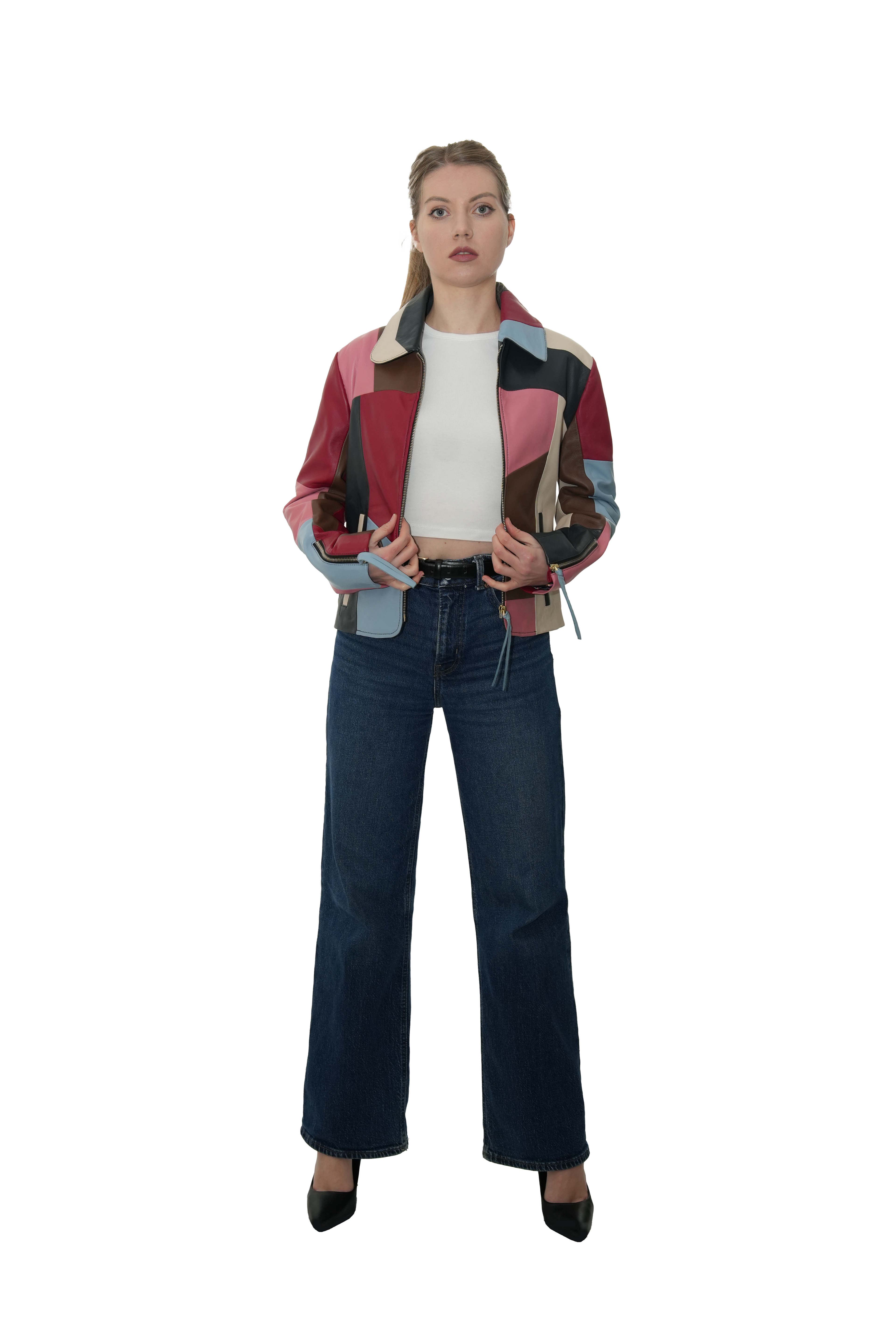 Leather Multicolor Jacket