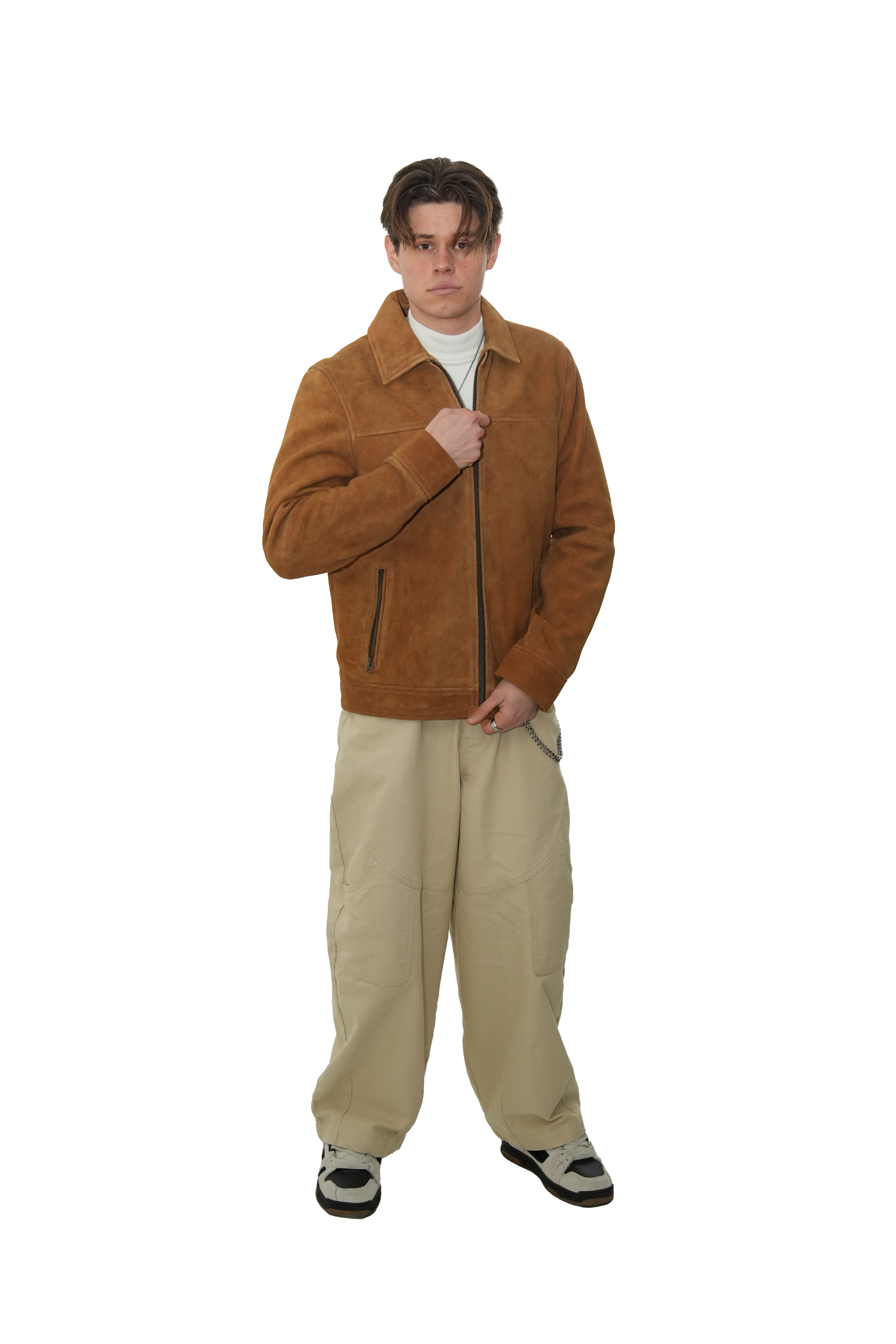 Suede Harrington Jacket